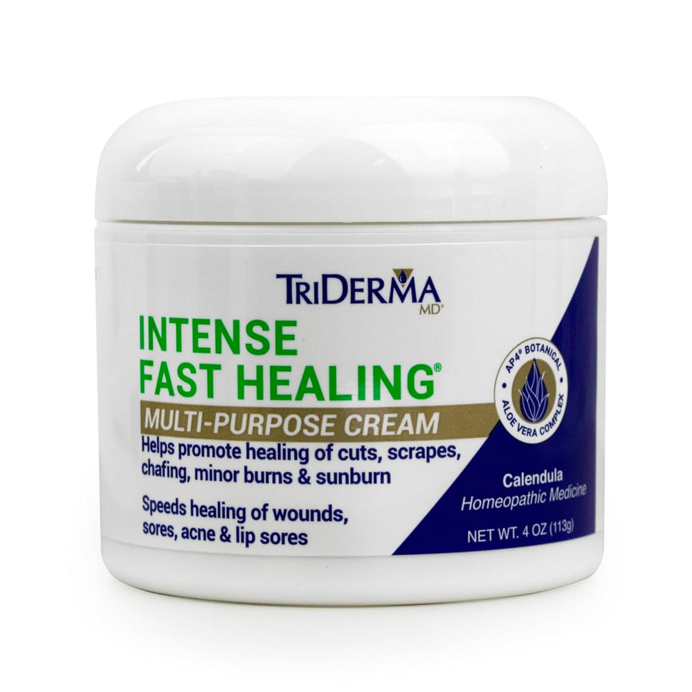 TriDerma Crema Curación Intensa: botella lista para uso diario en piel irritada.