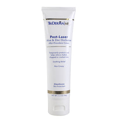 TriDerma Post Laser Aloe and Zinc Cream bottle for post-treatment hydration