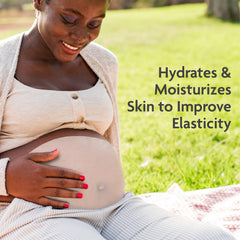 Serum on skin from TriLASTIN Belly Masks delivering intense hydration