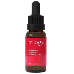 Trilogy aceite rosa mosqueta frasco: formato práctico para uso diario.