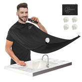 Trimounts Beard Bib Apron black front view for neat grooming