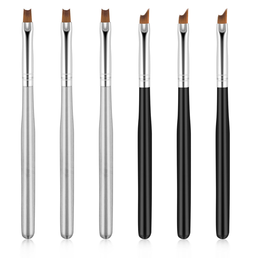 Trinkrittey French-tip brush set with wooden handle for precise manicure.