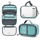 TRIPPED Hanging Toiletry Bag showcases organized pockets for quick access on trips.