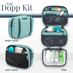 TRIPPED Toiletry Bag Kit Set dusty teal color for stylish travel