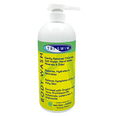 TRISWIM chlorine removal body wash bottle pour for quick post-swim cleansing.