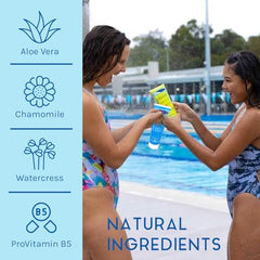 TRISWIM swim care set packaging shot highlighting complete chlorine removal duo