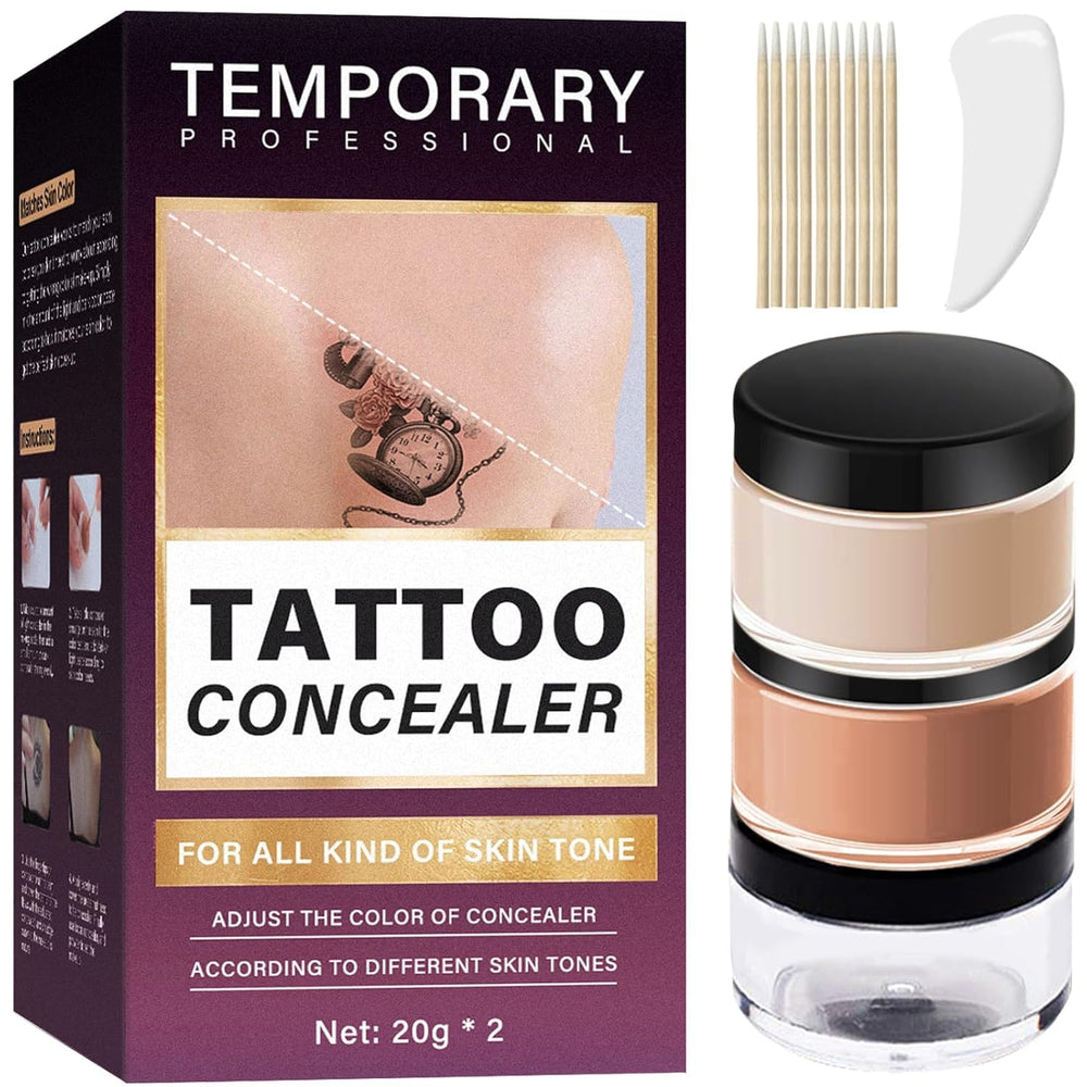 TRIXES cubre tatuajes con dos tonos para una cobertura natural.