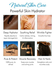 Tropical Holistic Aceite de Emú Puro para piel y rostro hidratados.
