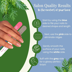 Tropical Shine Colossal buffer smooth surface for refined nail texture.