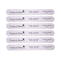 Tropical Shine Zebra file side view showing precise 180 grit for natural nails.