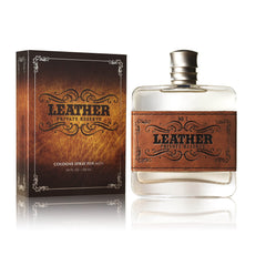 Tru Fragrance Beauty Western Leather bottle front view for everyday rugged wear.