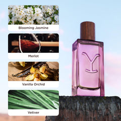 Tru Fragrance Beauty Yellowstone Dusk bottle-side label highlighting premium branding for gifting