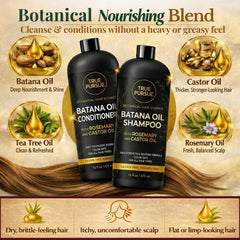 TRUÉ PURSUÉ Batana Oil Acondicionador, botella frontal; suavidad y peinado fácil.
