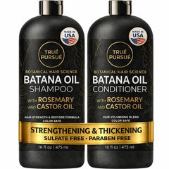 TRUÉ PURSUÉ Batana Oil Shampoo, botella frontal; cuidado suave y fortalecedor diario.