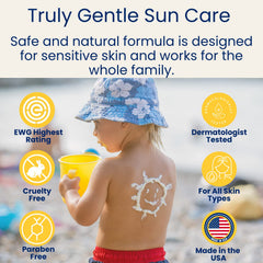 TruKid protector solar mineral SPF 30, envase reciclable para familias conscientes.