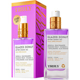Truly Beauty Glazed Donut After Shave Oil Jumbo packaging close-up highlights hydration potential.
