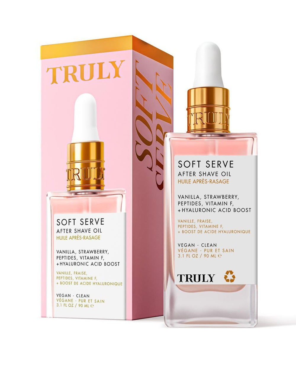 Truly Soft Serve After Shave Oil bottle ready for post-shave hydration.