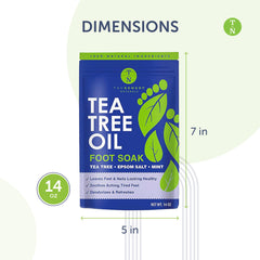 Truremedy Naturals epsom salt crystals for relaxing foot care.