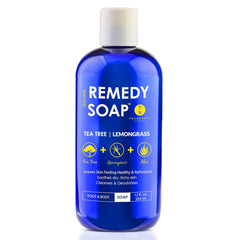 Truremedy Naturals jabón cuerpo árbol de té limón, alivio suave para irritaciones cutáneas.