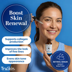 Close-up of lightweight TruSkin serum texture for easy blending.