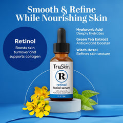 TruSkin Retinol Serum texture-smoothing close-up for even tone