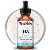 Botella TruSkin Sérum hialurónico para la cara, envase práctico.