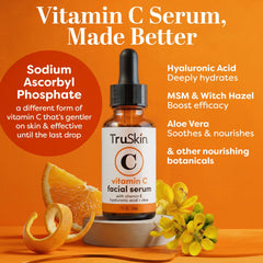 TruSkin Vitamin C Serum bottle with pump for easy daily application