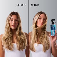 TRUSS Frizz Zero detangling action smooths knots without pull.