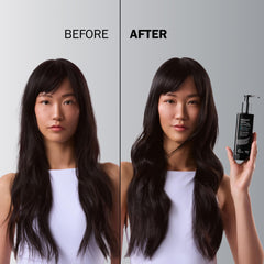 TRUSS Night Spa serum on mid-lengths and ends for moisture and manageability.