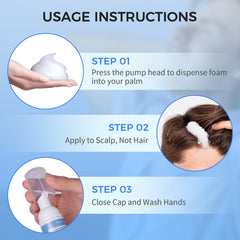 Trzsfr 5% Minoxidil foam on scalp during application