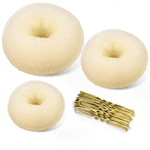 TsMADDTs Donut Bun Maker: conjunto de 3 tamaños para crear moños elegantes