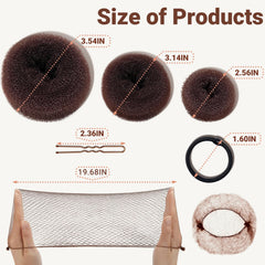 TsMADDTs moldeadores para moño mediano, ideal para cabello medio y volumen equilibrado