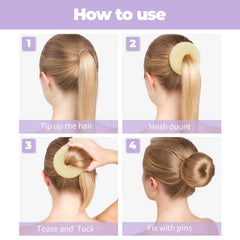 TsMADDTs moño donut en cabello para un look pulido y profesional