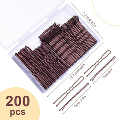 TsMADDTs pin marrón dos tallas, para cabello fino y grueso.