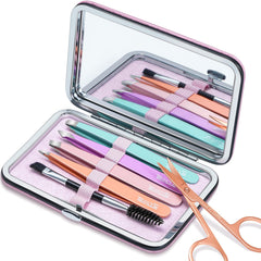 TsMADDTs tweezers for women with precise tips for clean plucking