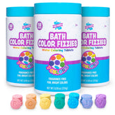 Tub Works Bath Color Fizzies red tablets in a canister for vibrant bath water