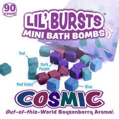 Tub Works Lil' Bursts aroma frutos del bosque para baño sensorial.