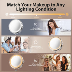 tubbede makeup mirror offers 30x magnification for detailed makeup tasks.