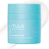 TULA Beauty Sleep Overnight Repair bottle for nighttime nourishment.