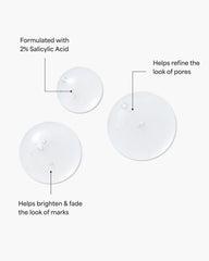 TULA Clear Up texture close-up illustrates exfoliation and smooth skin improvement.