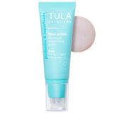 TULA Luna primer bottle front with sleek packaging for a hydrated, smooth base.