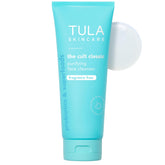 TULA Purifying Face Cleanser foaming pour for deep cleansing and makeup removal.
