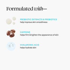 Hyaluronic acid hydration soothes and softly smooths the eye area.