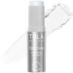 TULA Spresso Iced eye balm outer packaging for on-the-go refreshment.