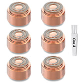 Tuokiy Gen 3 replacement head front view with precision blades for gentle facial hair removal.