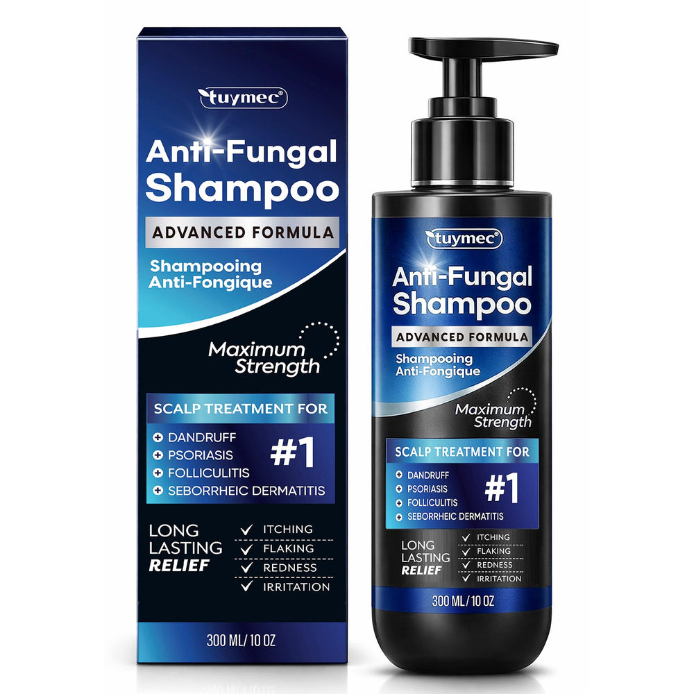 Tuymec psoriasis shampoo bottle ready for daily scalp care