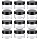 TUZAZO 1oz container with lid, clear jar for cosmetics and samples.