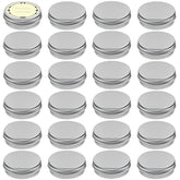 TUZAZO 24-pack 0.5 oz aluminum tin with screw lid, ideal for cosmetics.