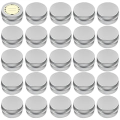 TUZAZO 2 oz aluminum tin with screw lid for travel-friendly cosmetic storage