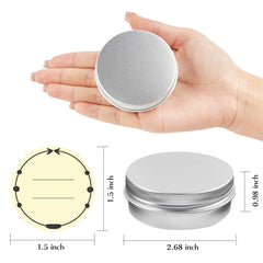 TUZAZO compact 2 oz tin jar for lip balms and samples